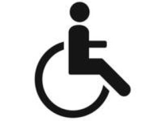 pictogramme d'une personne en fauteuil roulant